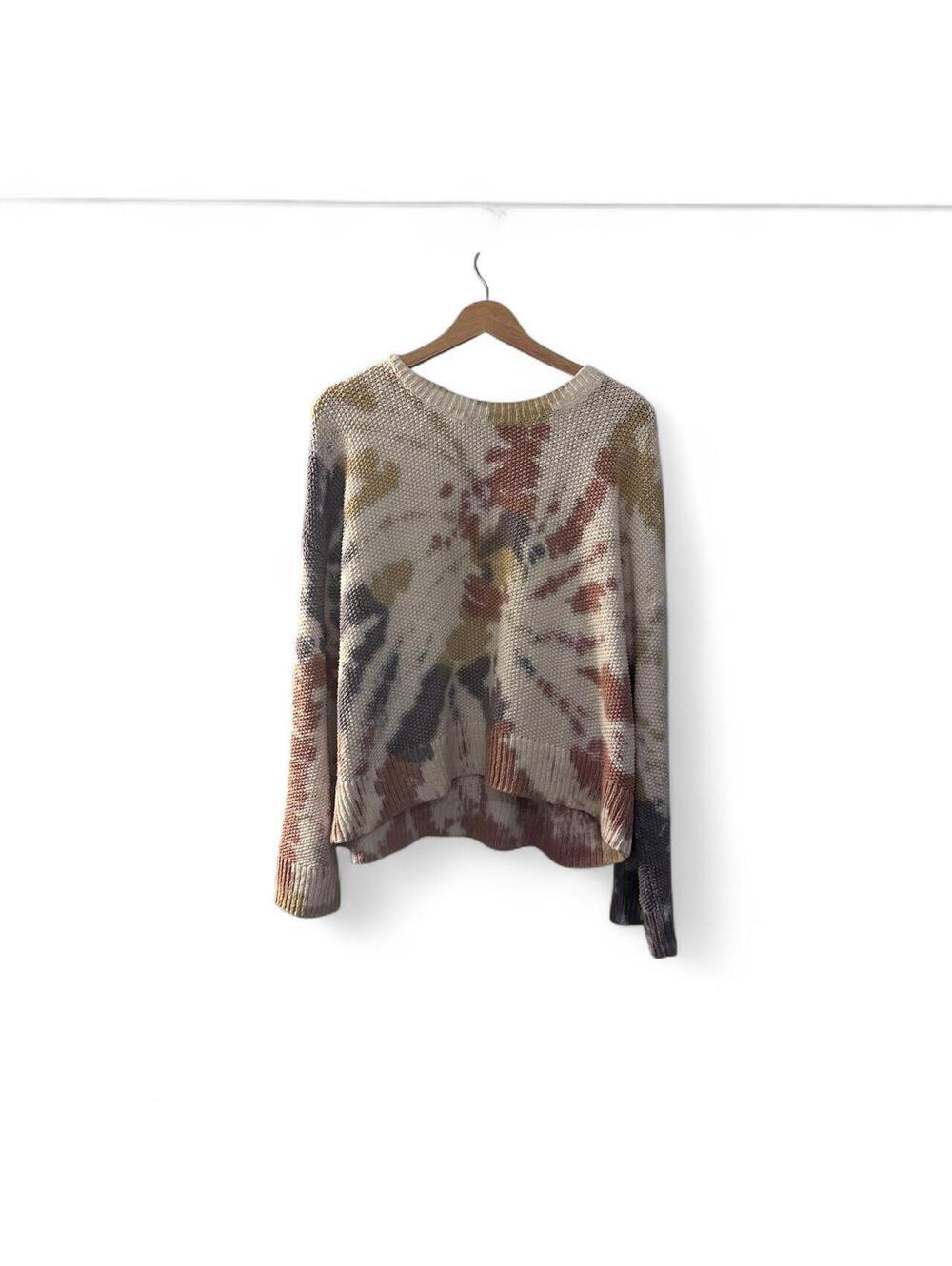 Madewell Tie Dye Sunburst Cotton Sweater Size M Boho